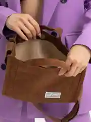 Шоколадный сумка-шоппер через плечо
