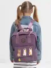 Фиолетовый школьный рюкзак с ручками, ранец, портфель