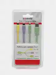 Кабель USB, провод для зарядки телефона Usb 2.0-Micro Usb/type-c/lightning, Sonnen, 513562