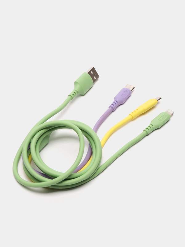 Кабель USB, провод для зарядки телефона Usb 2.0-Micro Usb/type-c/lightning, Sonnen, 513562