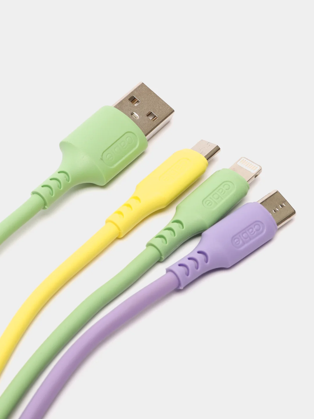 Кабель USB, провод для зарядки телефона Usb 2.0-Micro Usb/type-c/lightning, Sonnen, 513562
