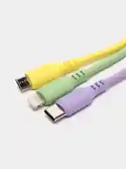 Кабель USB, провод для зарядки телефона Usb 2.0-Micro Usb/type-c/lightning, Sonnen, 513562