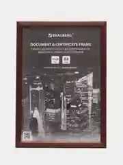 Рамка (фоторамка) для фотографий и грамот 21х30 см, дерево Brauberg, 391295