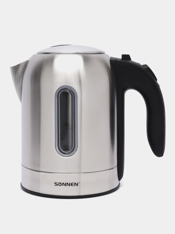 Чайник электрический металлический Sonnen KT-1755, 1,7л, 2200 Вт, нержавеющая сталь 453419