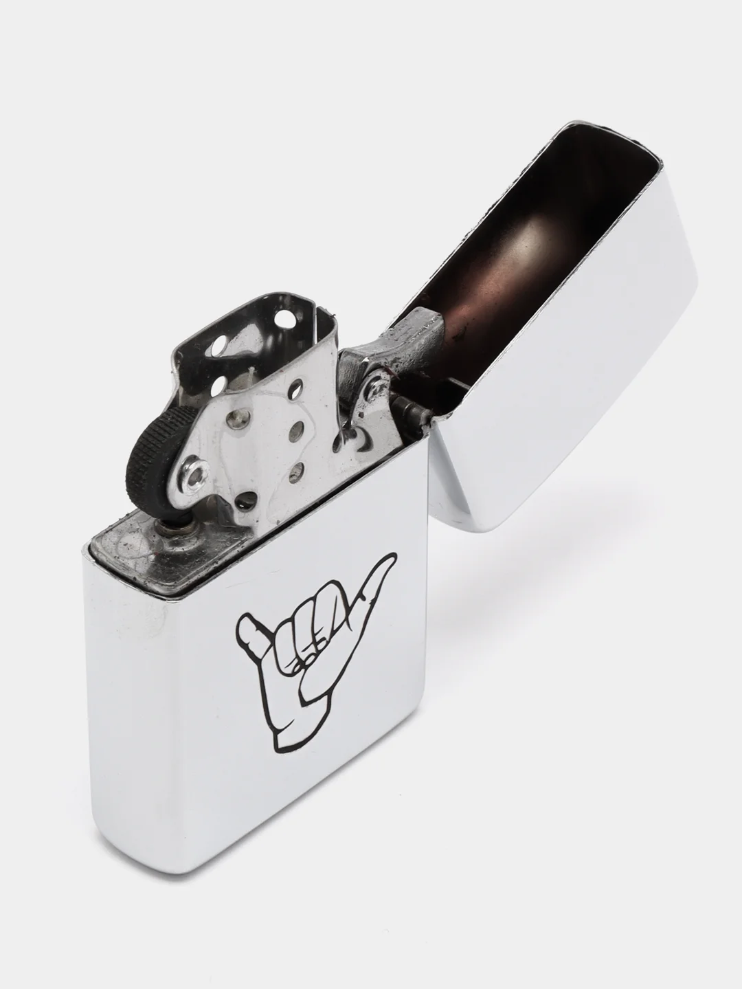 Серебряный зажигалка бензиновая в стиле Zippo, с лазерной гравировкой, ЧВК Вагнер, джамбо
