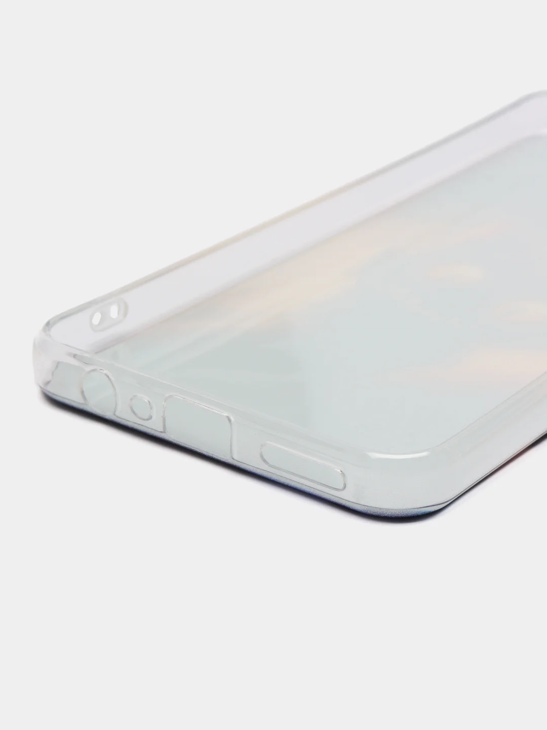 Индиго силиконовый чехол на Realme C30 / Реалми С30 прозрачный, с рисунком, защита камеры