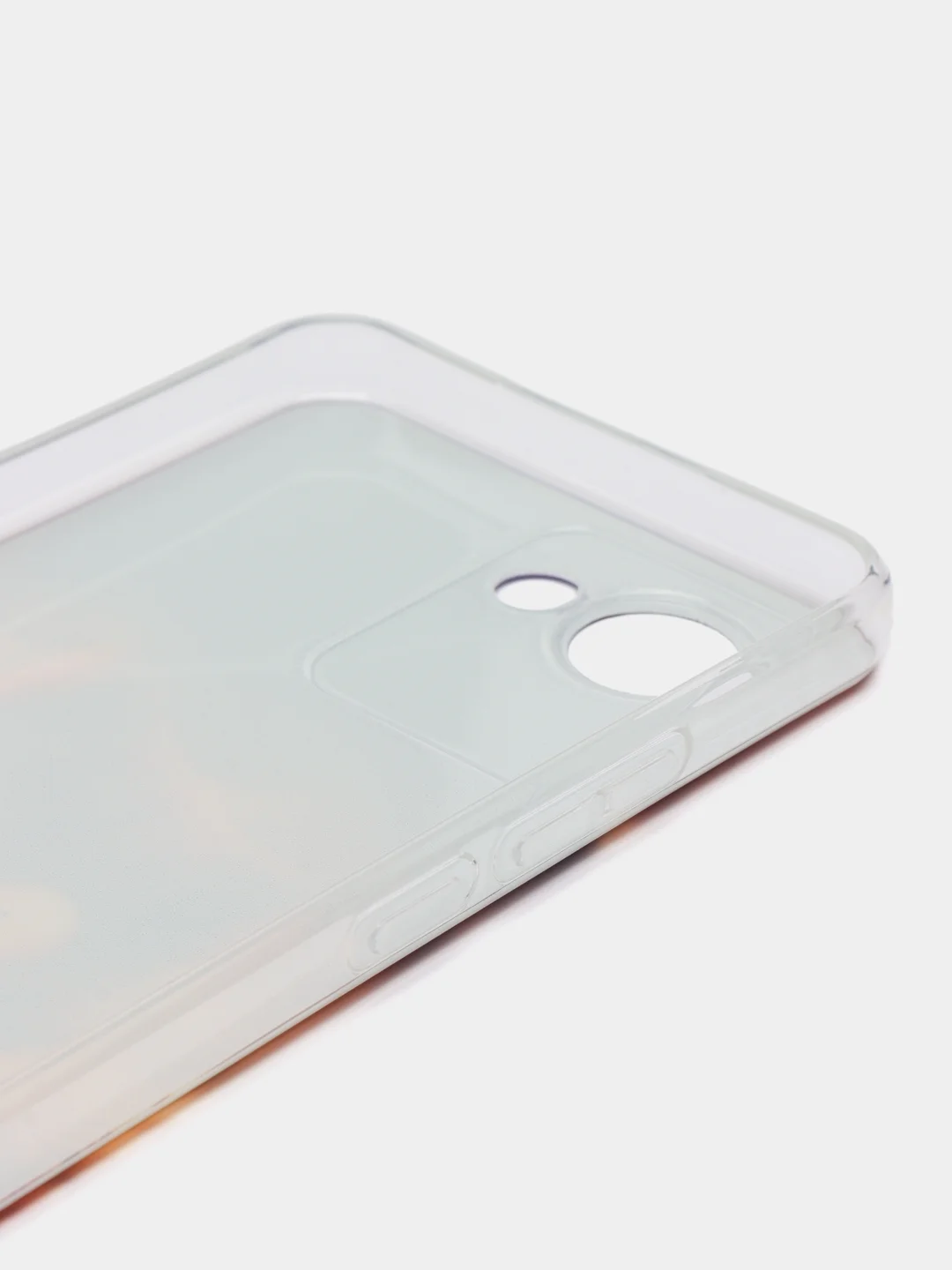 Индиго силиконовый чехол на Realme C30 / Реалми С30 прозрачный, с рисунком, защита камеры