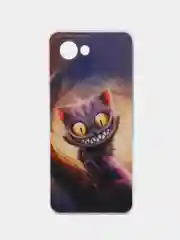 Индиго силиконовый чехол на Realme C30 / Реалми С30 прозрачный, с рисунком, защита камеры