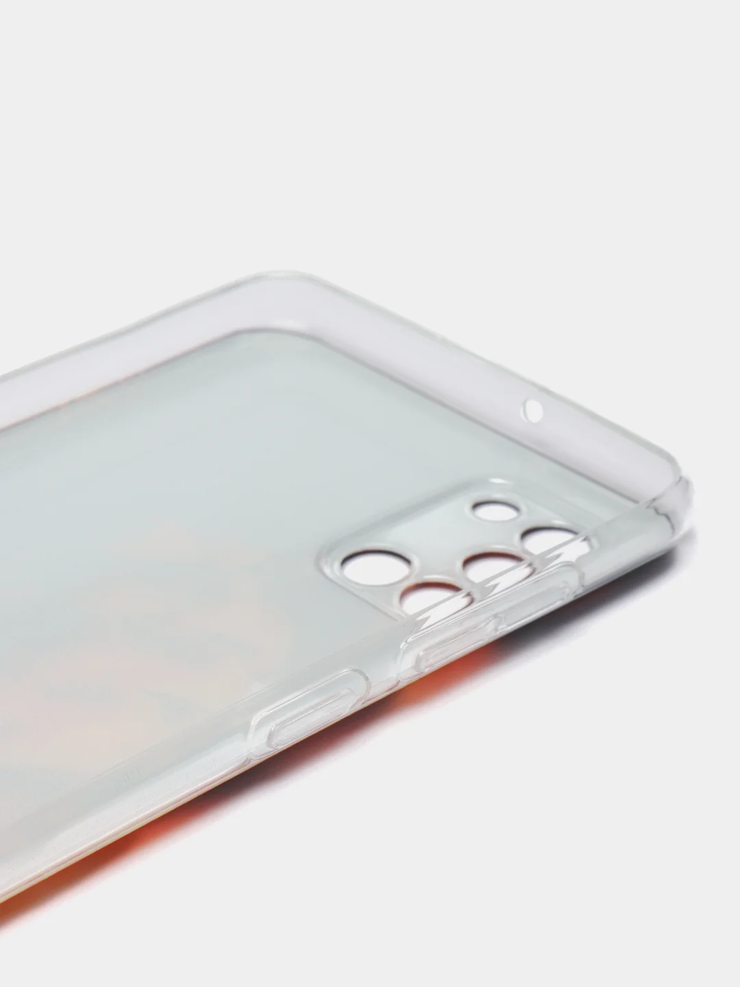 Светло-бежевый силиконовый чехол на Samsung Galaxy A31 / Самсунг А31 прозрачный с рисунком, защита камеры