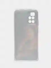 Светло-бежевый силиконовый чехол на Xiaomi Redmi 10 / Сяоми Редми 10 прозрачный с рисунком, защита камеры