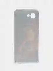 Светло-бежевый силиконовый чехол на Realme C30 / Реалми С30 прозрачный, с рисунком, защита камеры