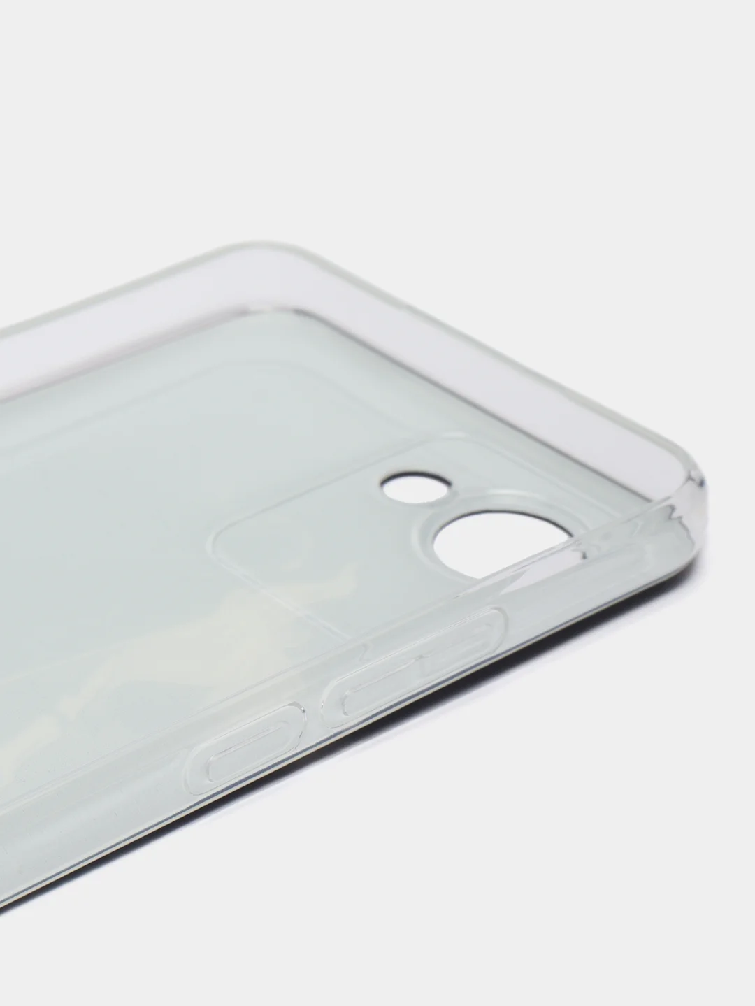 Оливковый силиконовый чехол на Realme C30 / Реалми С30 прозрачный, с рисунком, защита камеры