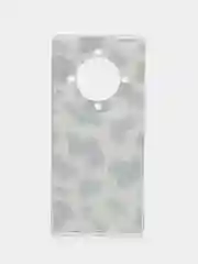 Желтый силиконовый чехол на Honor X9A / Хонор X9A прозрачный, с рисунком, защита камеры