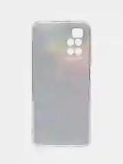 Пурпурный силиконовый чехол на Xiaomi Redmi 10 / Сяоми Редми 10 прозрачный с рисунком, защита камеры