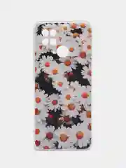 Золотой чехол на Xiaomi Redmi 10C / Сяоми Редми 10С прозрачный, с рисунком, защита камеры