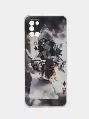 Песочный хаки силиконовый чехол на Samsung Galaxy A31 / Самсунг А31 прозрачный с рисунком, защита камеры