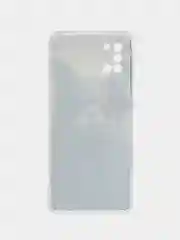 Синий меланж силиконовый чехол на Samsung Galaxy A31 / Самсунг А31 прозрачный с рисунком, защита камеры