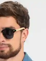 Мужские солнцезащитные очки с деревянными душками, клабмастер