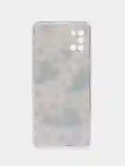 Золотой силиконовый чехол на Samsung Galaxy A31 / Самсунг А31 прозрачный с рисунком, защита камеры