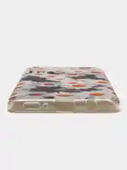 Золотой силиконовый чехол на Samsung Galaxy A31 / Самсунг А31 прозрачный с рисунком, защита камеры