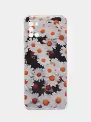 Золотой силиконовый чехол на Samsung Galaxy A31 / Самсунг А31 прозрачный с рисунком, защита камеры