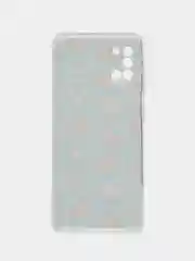 Светло-оранжевый силиконовый чехол на Samsung Galaxy A31 / Самсунг А31 прозрачный с рисунком, защита камеры