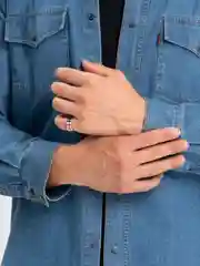 Серебряный кольцо мужское