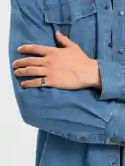 Серебряный кольцо мужское