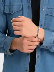 Серебряный браслет мужской, бисмарк