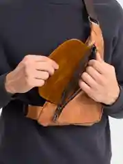 Сумка мужская через плечо из экокожи