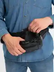 Хром мужская поясная сумка, кожаная