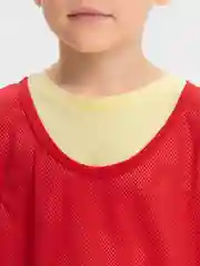 Красный манишка сетчатая детская , подростковая