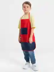 Красный фартук школьный для уроков труда
