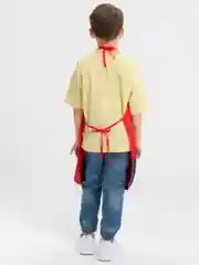 Красный фартук школьный для уроков труда
