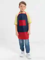 Синий фартук школьный для уроков труда