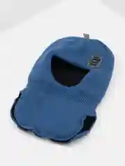 Небесно-голубой шлем зимный детский 3-7 лет