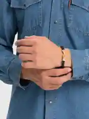 Черный браслет "Инь Янь", с драконами
