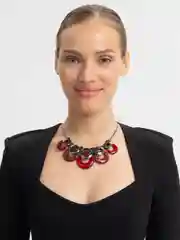 Бордовый подвеска на шею