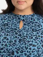 Синий платье женское шифоновое, большие размеры