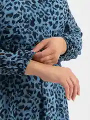 Синий платье женское шифоновое, большие размеры