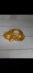 Багровый подсвечник из гипса, ручная работа