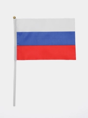Флаг России, 14 х 21 см, шток 30 см