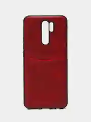 Алый чехол с визитницей, карманом Xiaomi Redmi Mi 10, Mi Note 10, 9A, 8A,7A,7,Note 9,Note 9 Pro