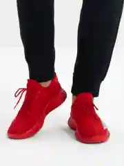 Красный кроссовки мужские, летние дышащие