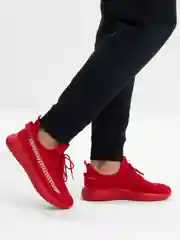 Красный кроссовки мужские, летние дышащие