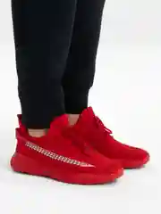 Красный кроссовки мужские, летние дышащие