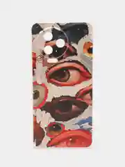 Кремовый чехол на Infinix Note 12 Pro 4G/Note 12 2023 / Инфиникс Нот 12 2023 прозрачный, с рисунком