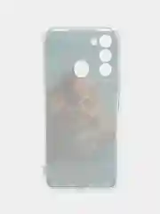 Светло-коричневый чехол на Tecno Spark Go 2022/8C/9 / Текно Спарк Гоу 2022/8С/9 прозрачный, с рисунком