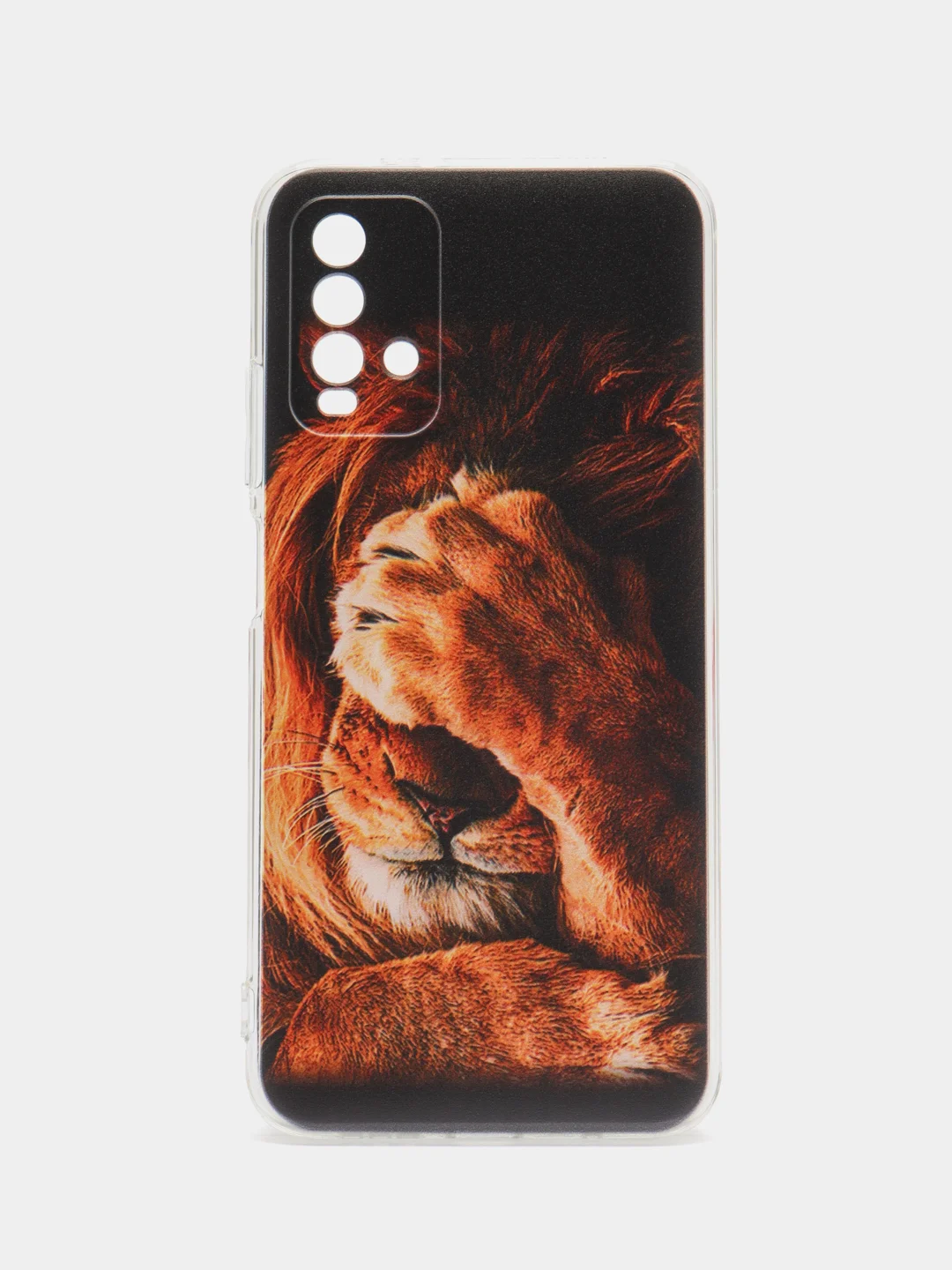 Светло-бежевый силиконовый чехол на Xiaomi Redmi 9T / Редми 9Т прозрачный, с рисунком, защита камеры