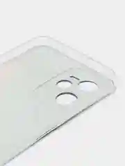 Фиолетовый силиконовый чехол на Realme C35 / Реалми С35 прозрачный, с рисунком, защита камеры